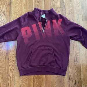 Pink Sweatshirt Large - Half Zip